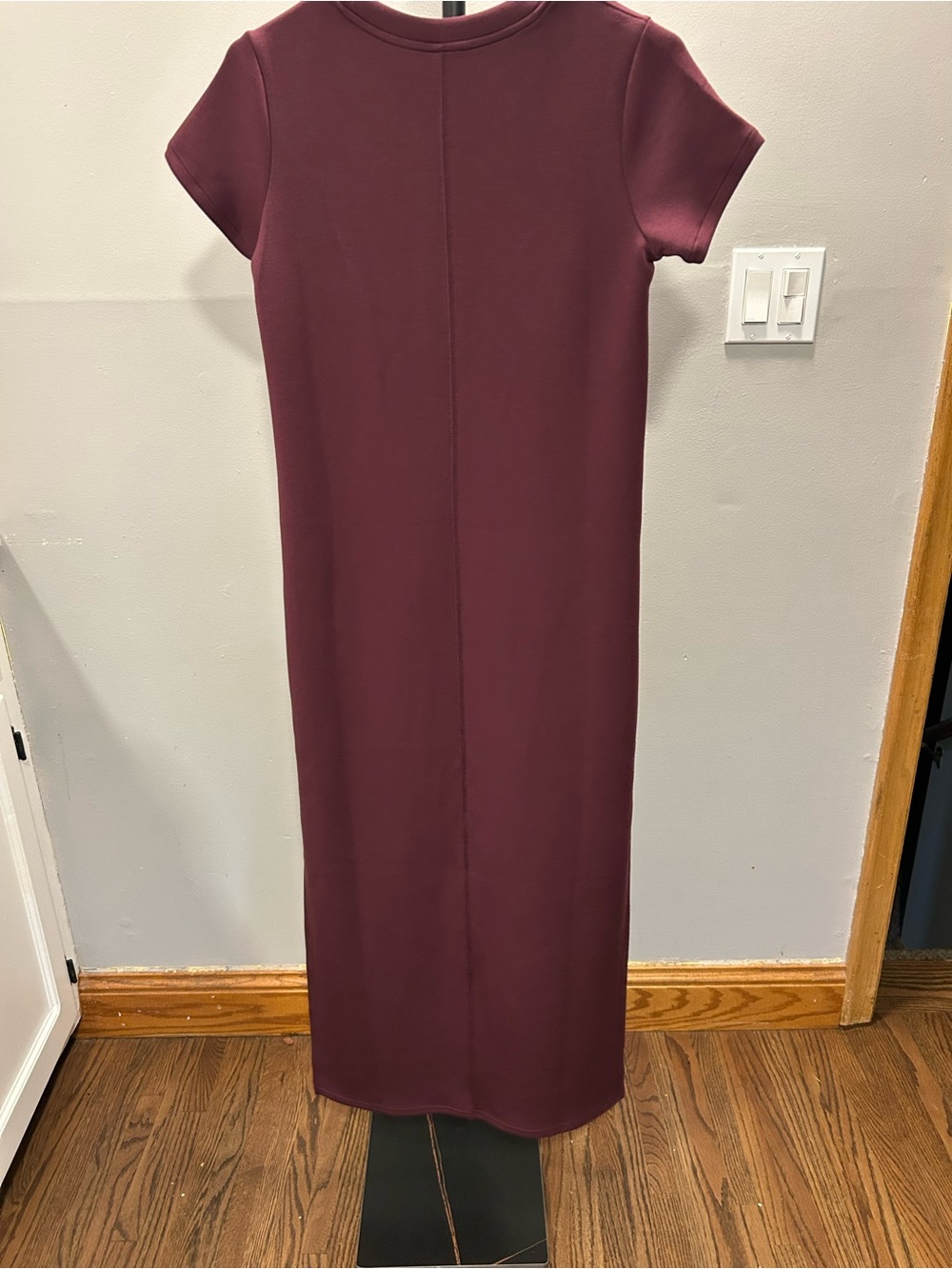 NWT Spanx AirEssentials Mulberry Maxi Dress XS Short Sleeve Soft Stretch - Picture 7 of 8